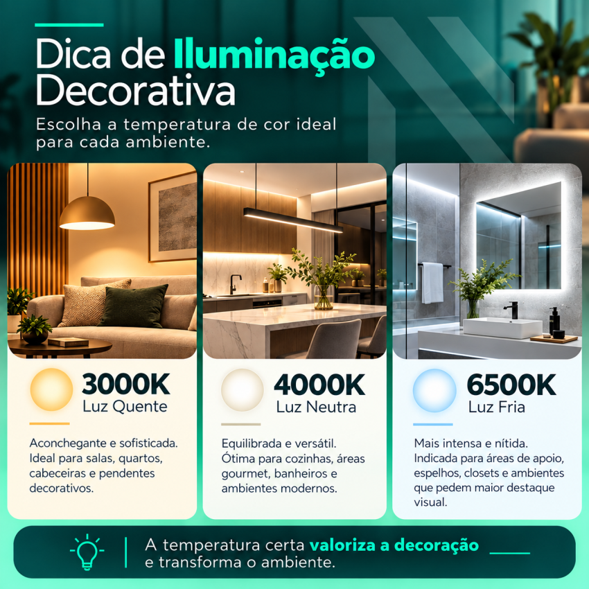 3000K, 4000K ou 6500K: qual temperatura de cor escolher?